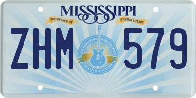 MS license plate ZHM579
