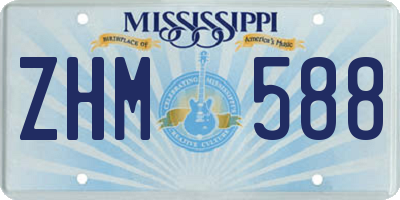 MS license plate ZHM588