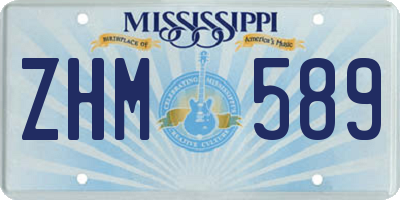 MS license plate ZHM589