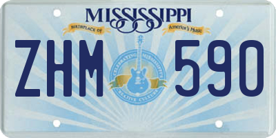 MS license plate ZHM590