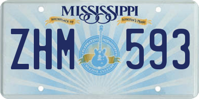 MS license plate ZHM593