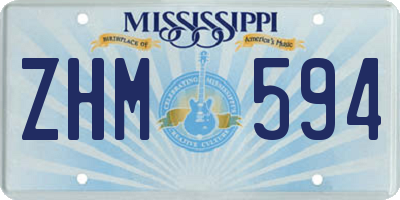 MS license plate ZHM594