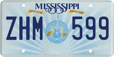 MS license plate ZHM599