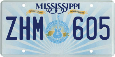 MS license plate ZHM605