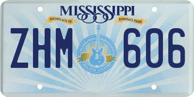 MS license plate ZHM606