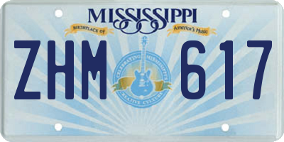 MS license plate ZHM617