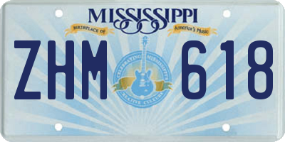 MS license plate ZHM618
