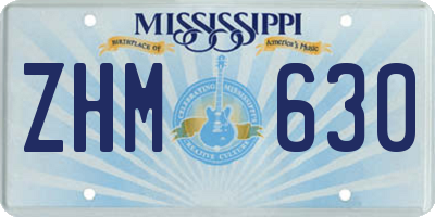 MS license plate ZHM630