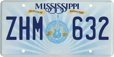 MS license plate ZHM632