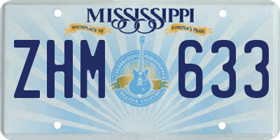 MS license plate ZHM633