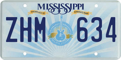 MS license plate ZHM634