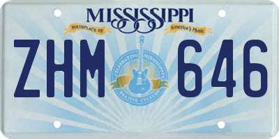 MS license plate ZHM646