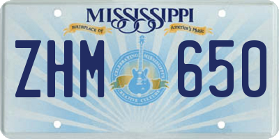 MS license plate ZHM650