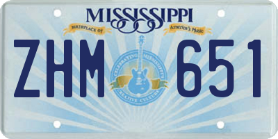 MS license plate ZHM651