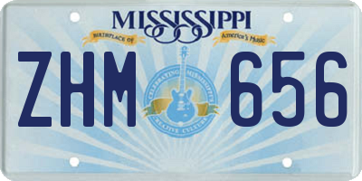 MS license plate ZHM656