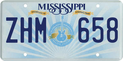 MS license plate ZHM658