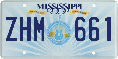 MS license plate ZHM661