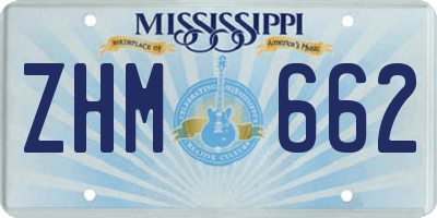 MS license plate ZHM662