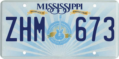 MS license plate ZHM673