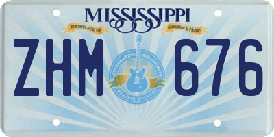 MS license plate ZHM676