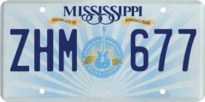 MS license plate ZHM677