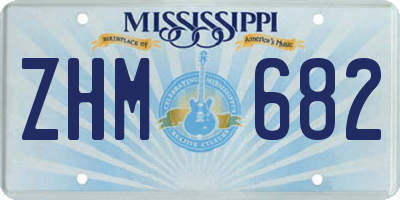 MS license plate ZHM682