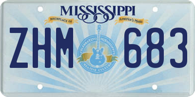 MS license plate ZHM683