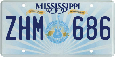 MS license plate ZHM686