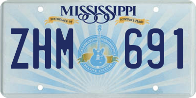 MS license plate ZHM691