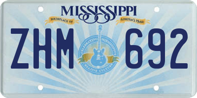 MS license plate ZHM692