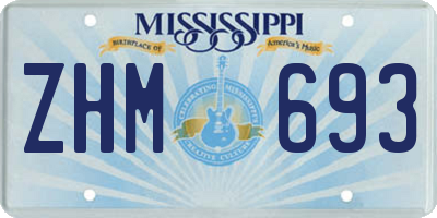 MS license plate ZHM693