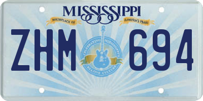 MS license plate ZHM694