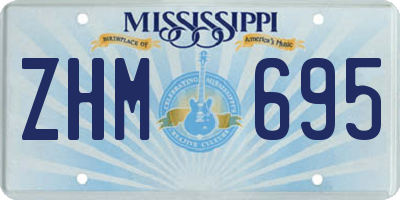 MS license plate ZHM695