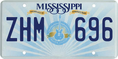 MS license plate ZHM696