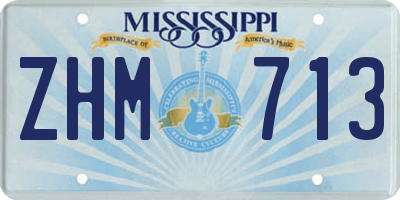 MS license plate ZHM713