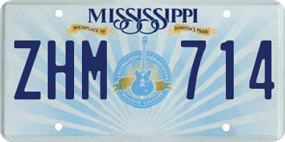 MS license plate ZHM714