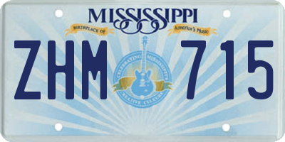 MS license plate ZHM715