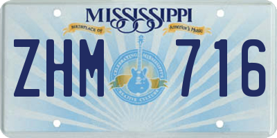 MS license plate ZHM716