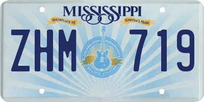 MS license plate ZHM719