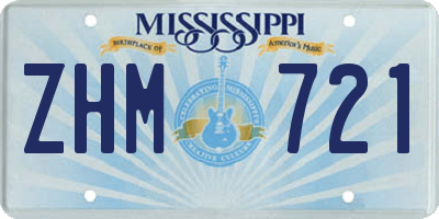 MS license plate ZHM721