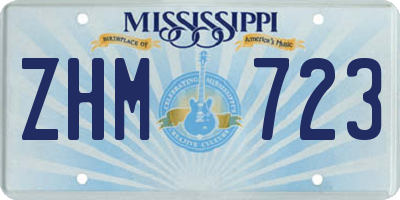 MS license plate ZHM723