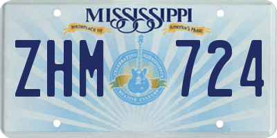 MS license plate ZHM724