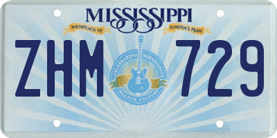 MS license plate ZHM729