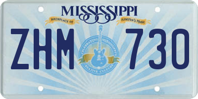 MS license plate ZHM730