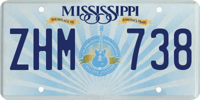MS license plate ZHM738