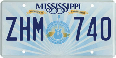 MS license plate ZHM740