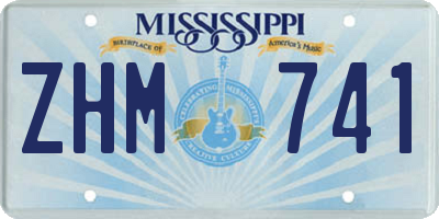 MS license plate ZHM741