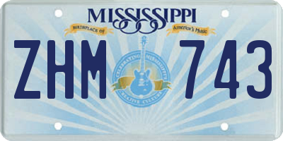 MS license plate ZHM743