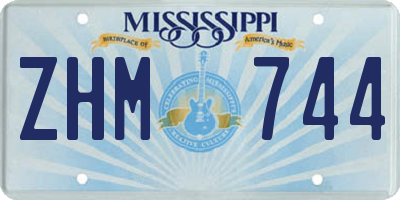 MS license plate ZHM744