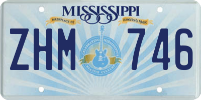 MS license plate ZHM746